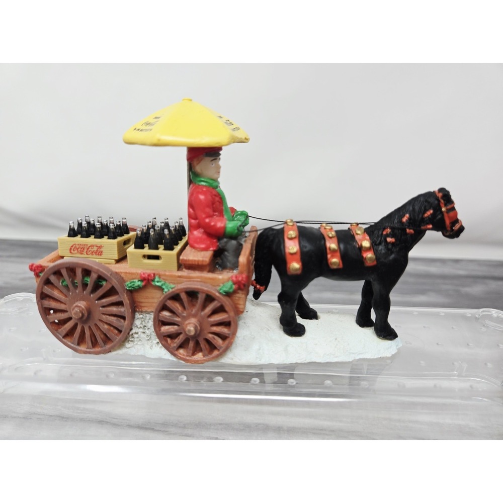 Coca-Cola Town Square Collection Horse Drawn Wagon Item #7910 -‎ NIB - Picture 2 of 6
